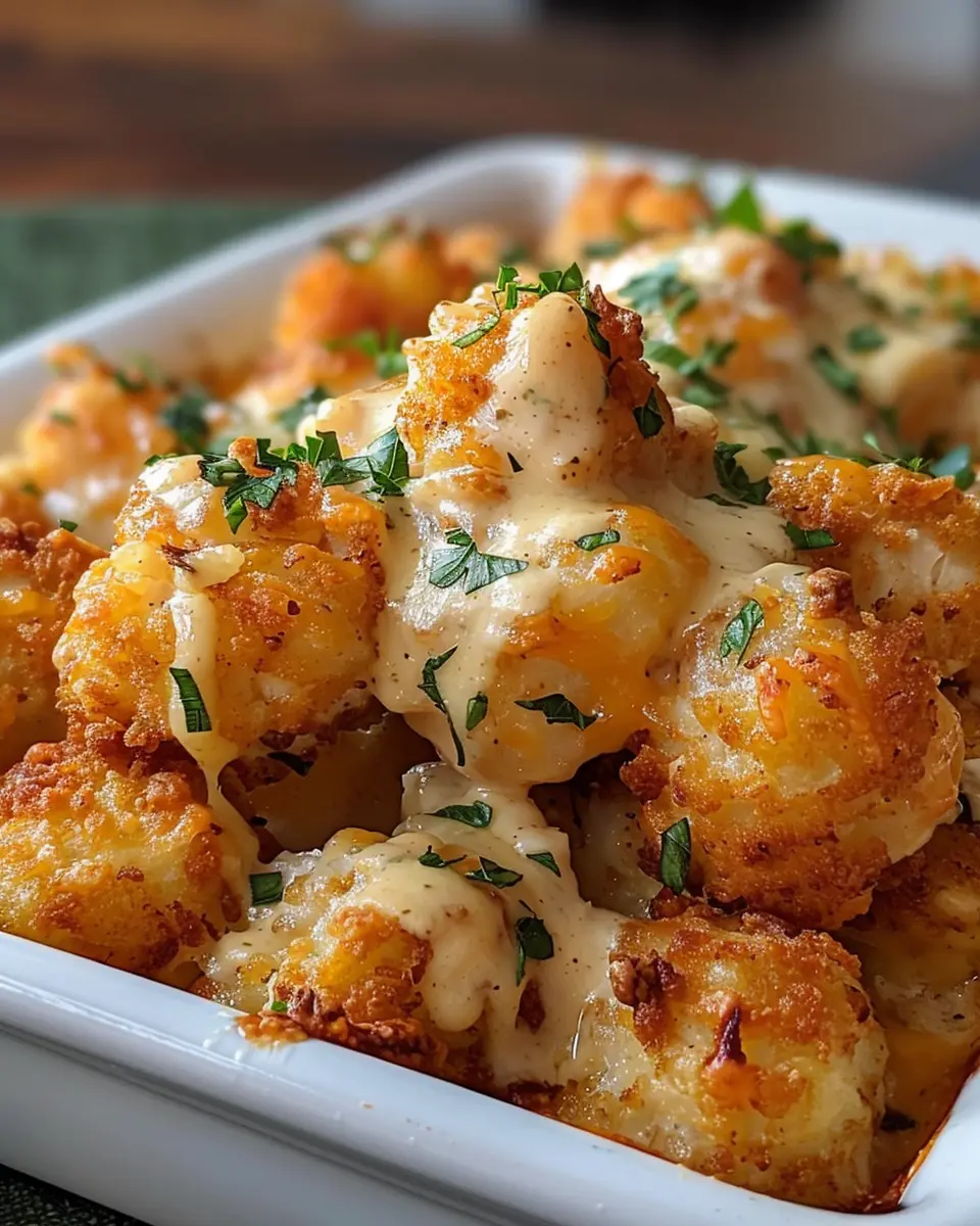 Cheddar Ranch Chicken Tater Tot Bake: Easy &amp; Indulgent Comfort Dish