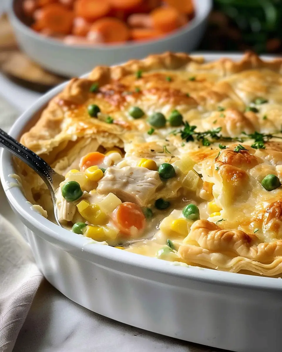 Mouthwatering Chicken Pot Pie Casserole with Turkey Bacon Twist