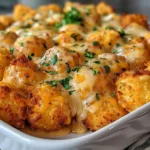 Cheddar Ranch Chicken Tater Tot Bake