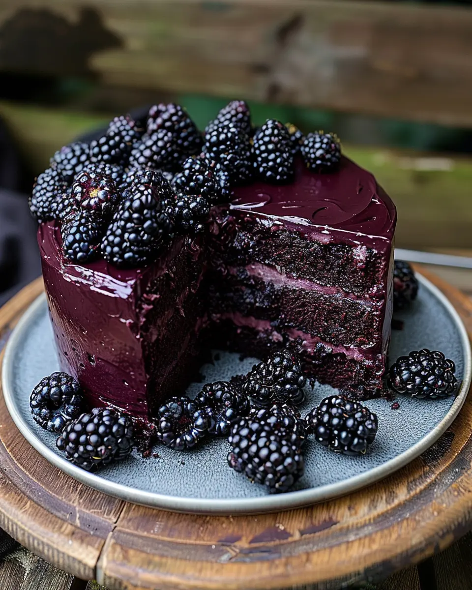 Blackberry Velvet Gothic Cake: An Indulgent Dark Dessert Delight