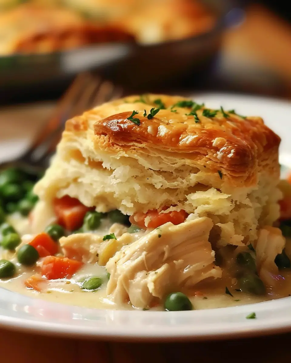 Red Lobster Biscuit Chicken Pot Pie Recipe with Turkey Bacon Twist