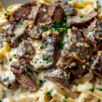 Creamy Steak Pasta Garlic