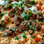Steak Queso Rice