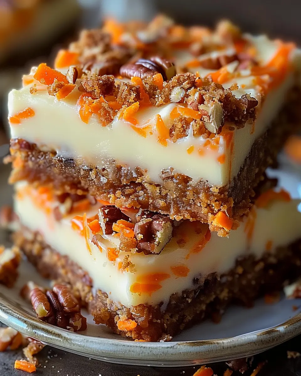 Irresistibly Indulgent Carrot Cake Cream Cheese Bars